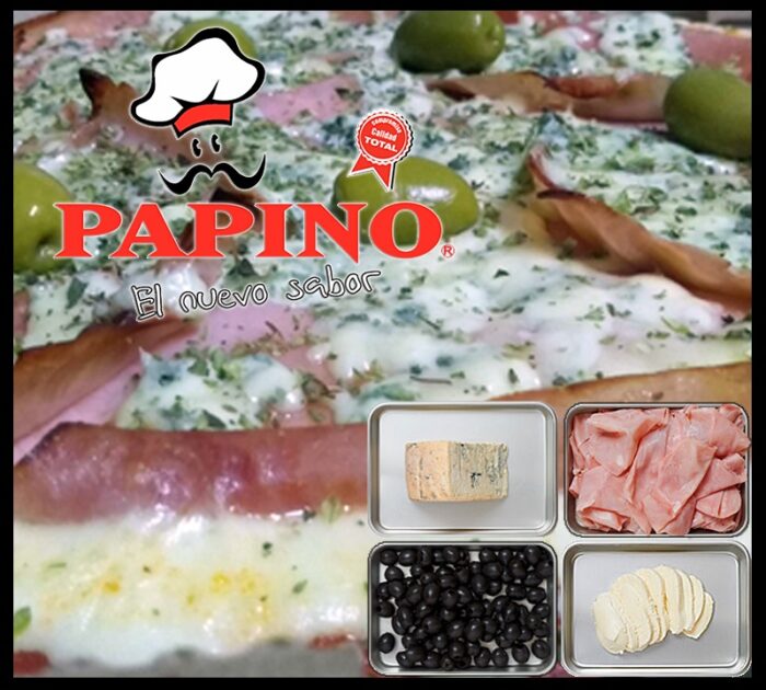 2 Pizza Roquefort muzzarella jamon aceitunas