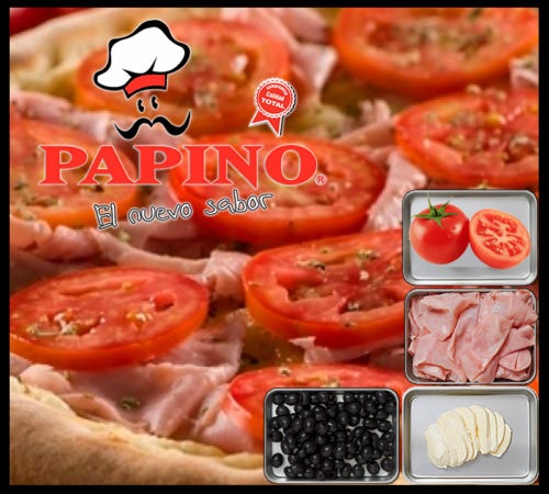 37 Pizza Jamón Muzzarella Tomate aceitunas