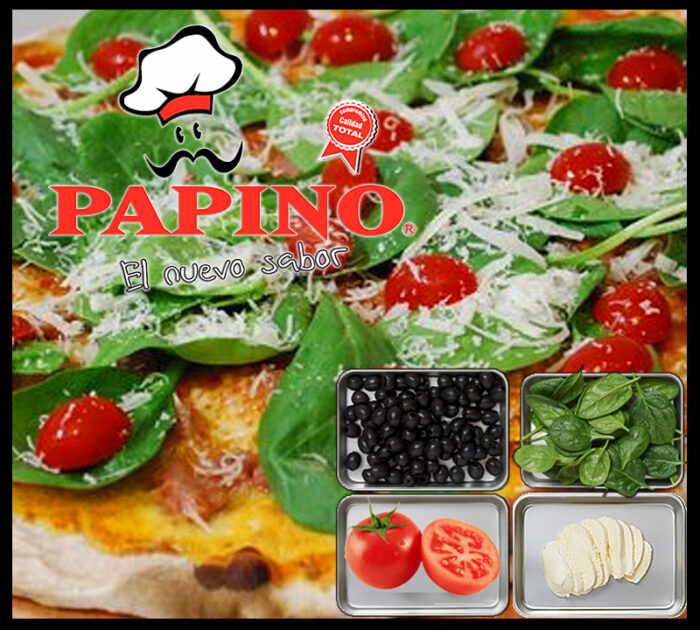 75 Pizza Espinaca Tomates Aceitunas Muzzarella