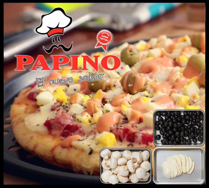 84 Pizza Selva con Muzzarella, Champignones y aceitunas
