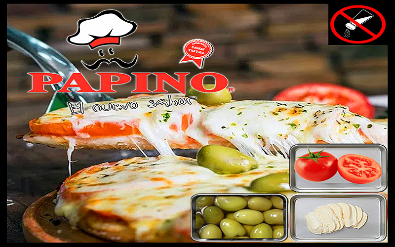 1016 Pizza Napolitana con tomate, muzzarella, aceitunas, SIN SAL