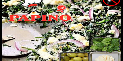 1072 Pizza de Espinaca sin sal
