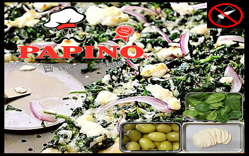 1072 Pizza de Espinaca sin sal