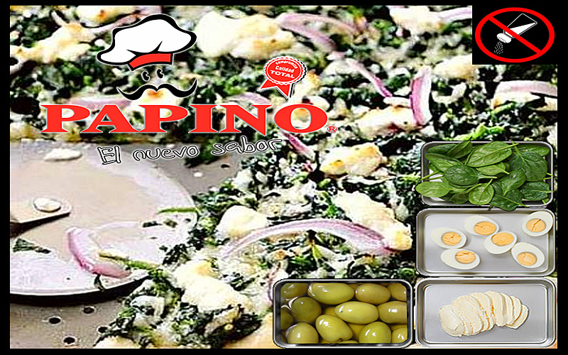1073 Pizza de Espinaca con Huevo sin sal