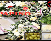 1074 Pizza de Espinaca, muzzarella, cebolla, aceitunas - SIN SAL